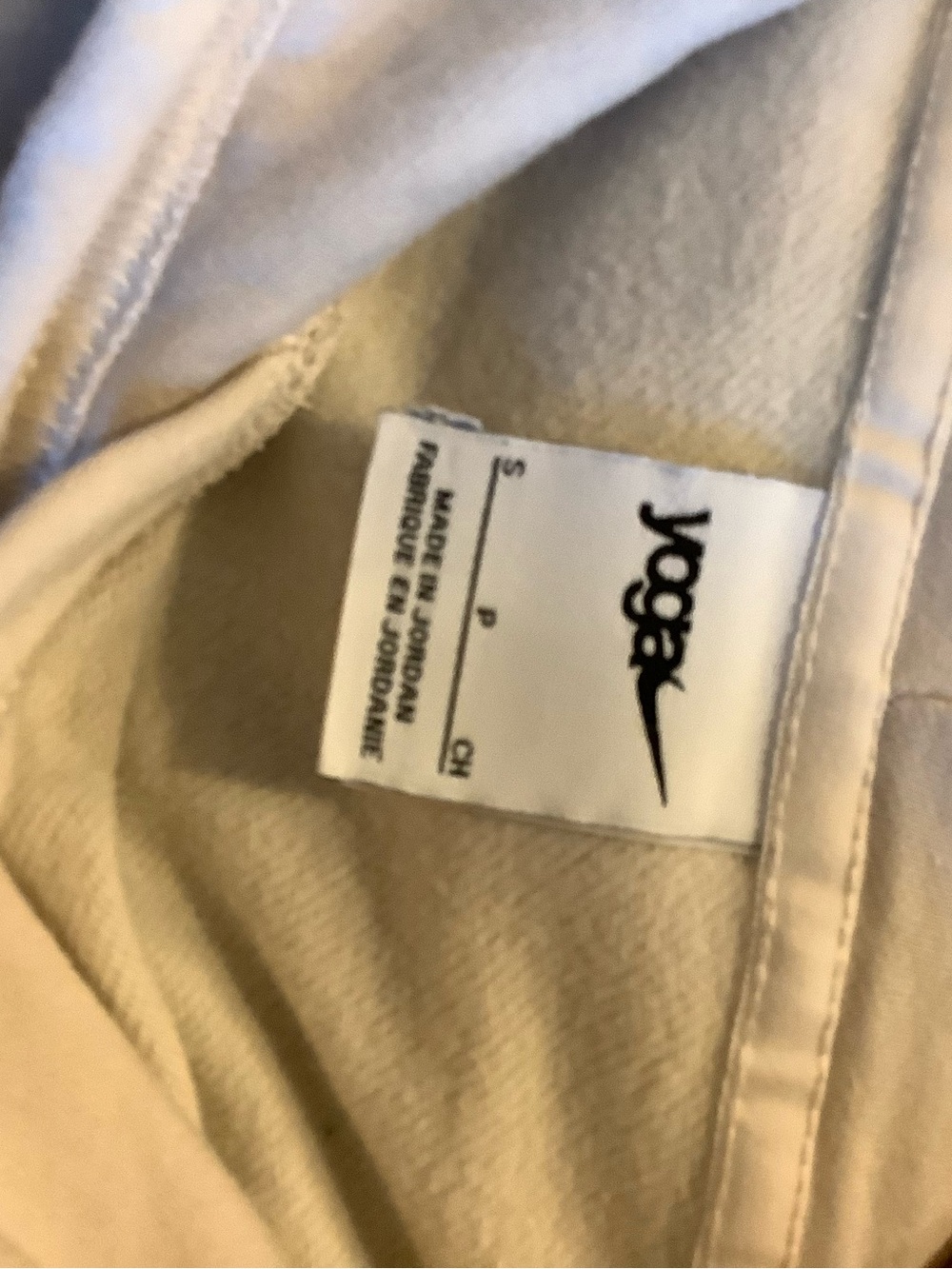 Nike Yoga Cropped Hoodie Sweatshirt in Light Cream - Picture 3 of 6